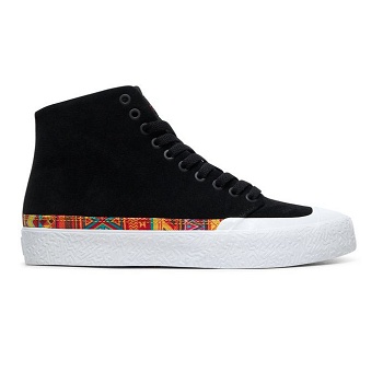 DC T-Funk Hi S Suede Cierne / Biele - Panske Skate Topanky